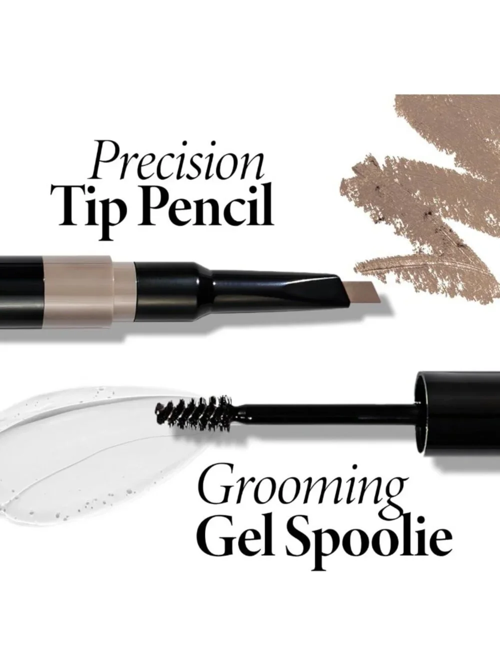 Waterproof 2-in-1 Eyebrow Pencil & Gel - Dark Brown, Smudge-Proof, Long-Lasting